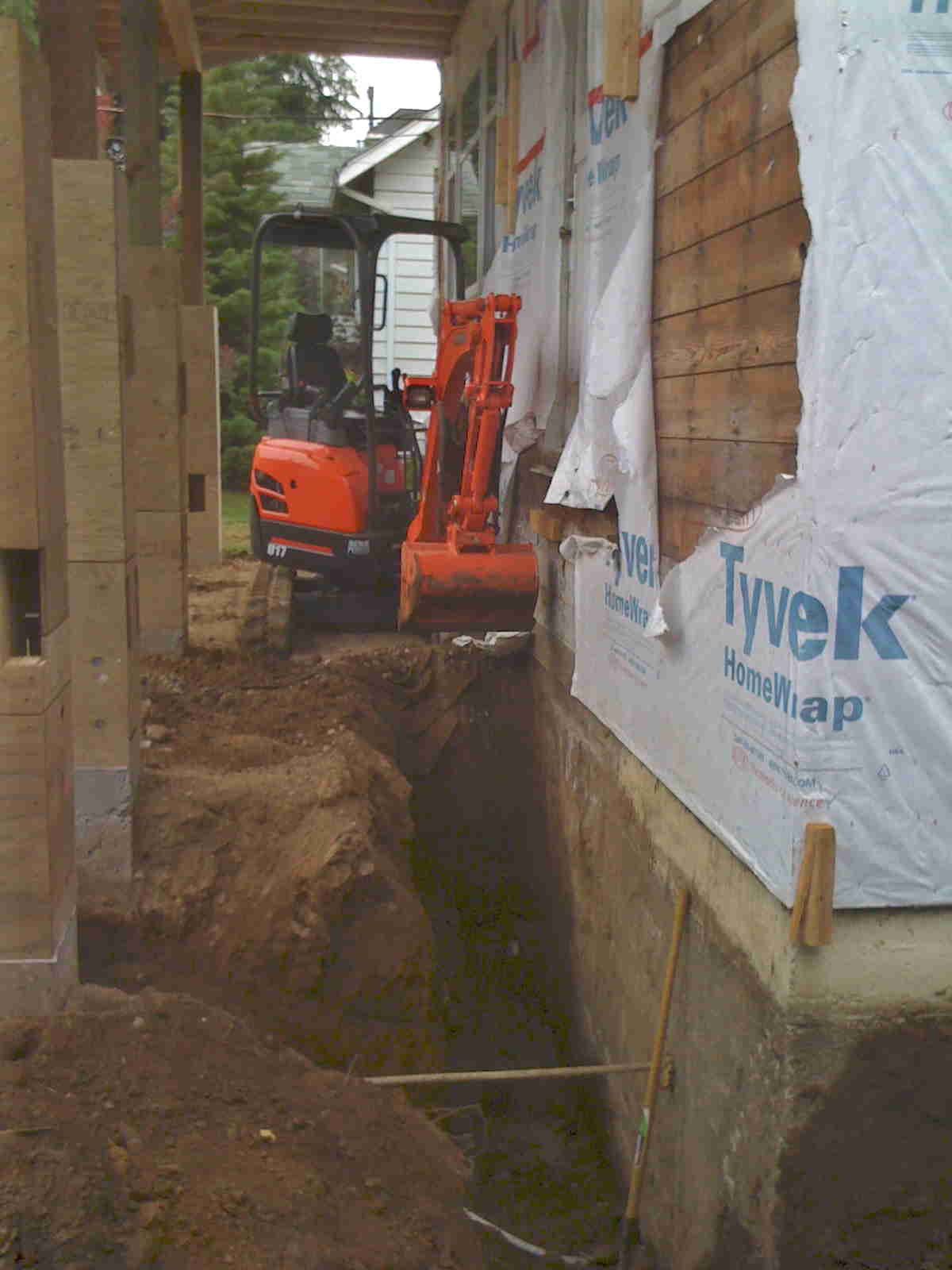 Excavate for Draintile